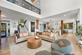 The open floor plan allows for easy movement from one room to the next.