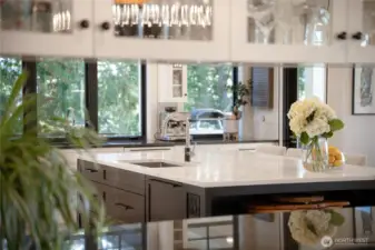 Thoughtful details like this pass through from the kitchen to the dining room are sprinkled throughout the home.