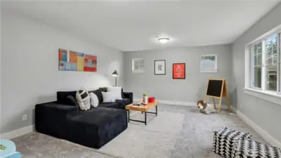 This large upper level bonus room offers the flexibility to design the perfect space for entertainment or relaxation.