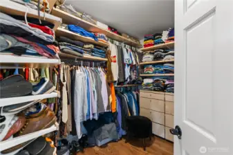 Huge walk-in closet in primary suite