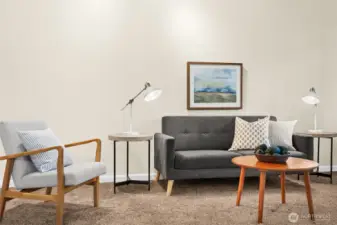 Primary suite is large enough for a full sitting area