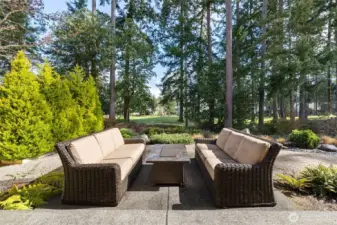 Picturesque backdrop and this outdoor furniture set is for sale for $2500, purchased new for $9k and includes covers.