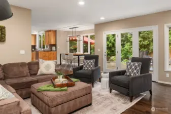 Family Room flows into the park like backyard made for entertaining