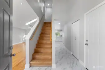 This beautifully-remodeled home is light and bright every day. Hardwood floors in the living space and new LV floors leading to the kitchen mean easy care AND beauty.