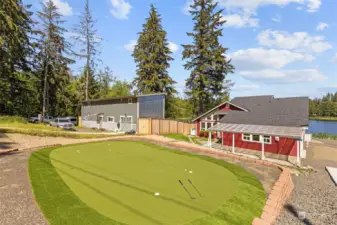 Your own putting green!! Eco82 synthetic turf keeps it tournament ready every day!