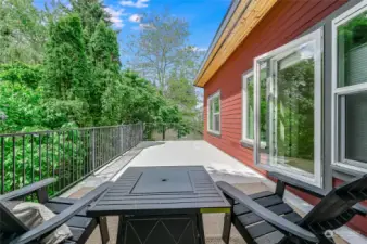 The Private deck with territorial views is secluded by mature plantings  adding maximum privacy.
