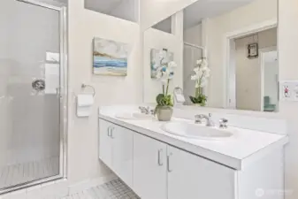 Primary bedroom ensuite bathroom.