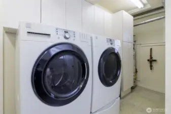 Lower-level utility room.