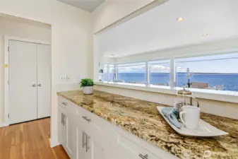 Prepping dinner is always better with a view!