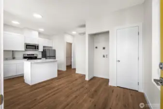 1x1 Open Kitchen Living Room Space