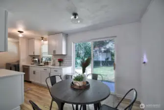 Eating nook off kitchen