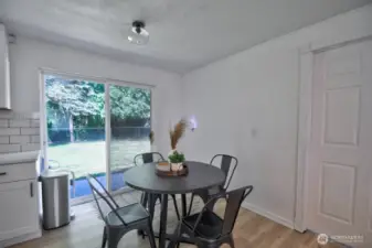 Slider from nook to backyard