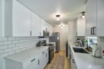 Updated kitchen with quartz counters