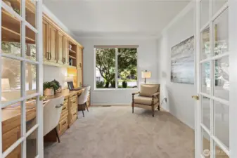 Once inside to your right is this spacious office that can be used for work or hobbies.