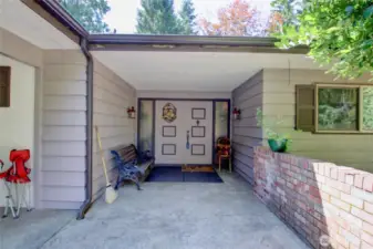 Large covered porch