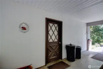 Door from house into breezeway