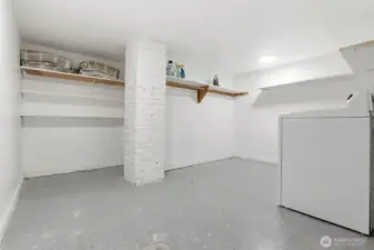 Basement- laundry space