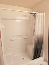 Shower in en-suite bathroom.