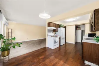 The main living floor has an open feel to it,