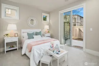 Ensuite bedroom with private patio access