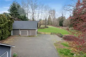 24x36 shop w/ RV door, pellet wood stove and loft area. Great for small business or workshop, etc.