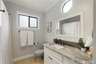 Main floor full bath.