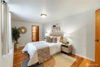 Spacious lower bedroom.