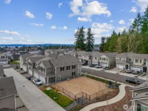 Dog run is right next to the front door.