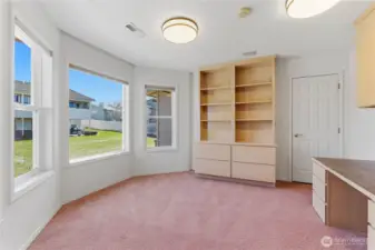 First bedroom set up as office