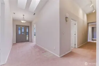 Elevated ceiling with Sky Lights
