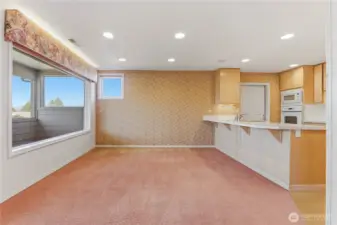 Eat-in Kitchen and 2nd dining room. with view