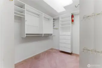 Lots of storage in Primary closet