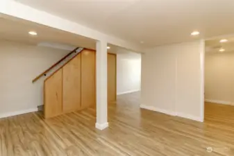 Spacious finished basement with 3/4 ba