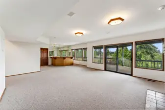 Lower Level Rec Room w/Wet Bar & Expansive Windows - Huge Extra Storage Room That You Can Walk-In
