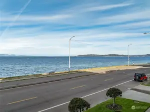 Looking to the right from your balcony you can see Magnolia & Elliott Bay Marina.