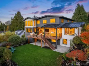 Absolutely stunning design throughout this west facing home in the Edmonds Bowl. Note the extra thick Pella windows for sound and weather insulation.