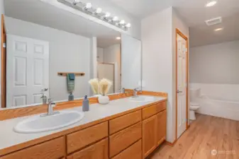 Primary Bathroom with Tub and Separate Shower