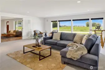 This family room is such a great space