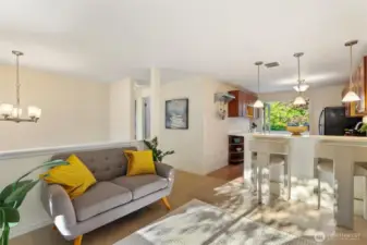 Sunny upstairs living space