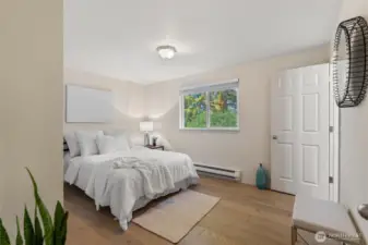 Primary bedroom with ensuite 3/4 bathroom