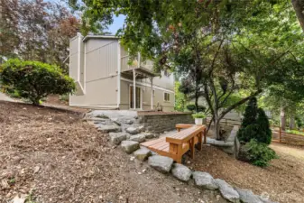 Deck for relaxing and gardening