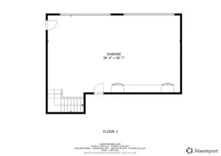 Three car garage with storage area