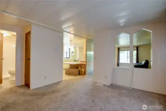View from the open space off the front door
