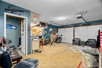 Garage bath entrance