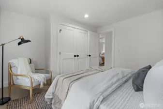 Following consistency, enjoy this suite's French door closet and quality layout.