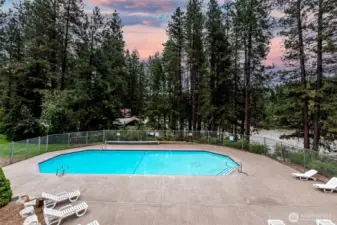 Community Pool and River Area