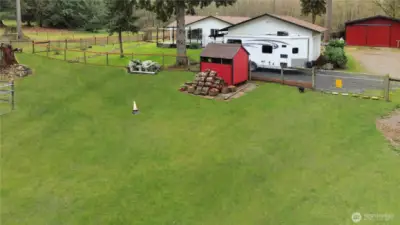 Another large fenced pasture.