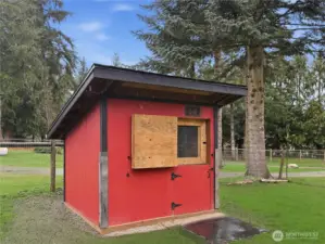 Animal house or storage.