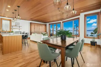 From the great room, every space captures the view.