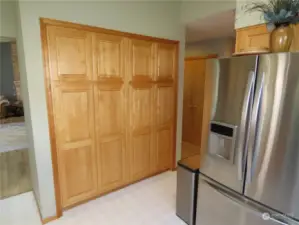 Storage area in kitchen